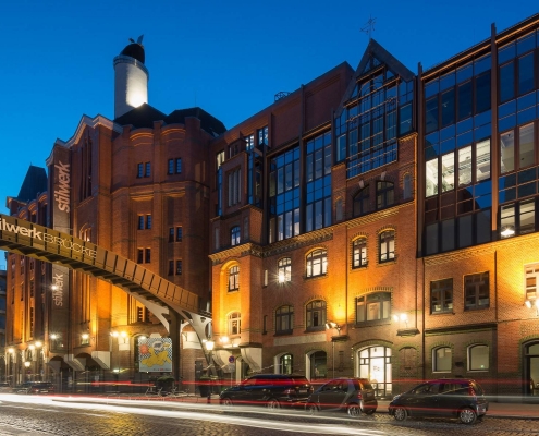 Stilwerk Hamburg bei Nacht