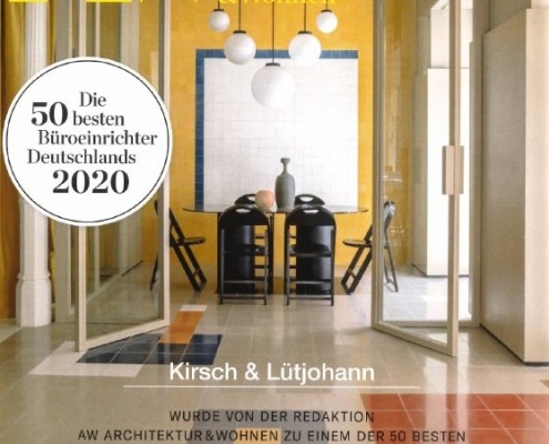Architektur & Wohnen - Die 50 besten Büroeinrichter Deutschlands 2020 - Auszeichnung für Kirsch & Lütjohann