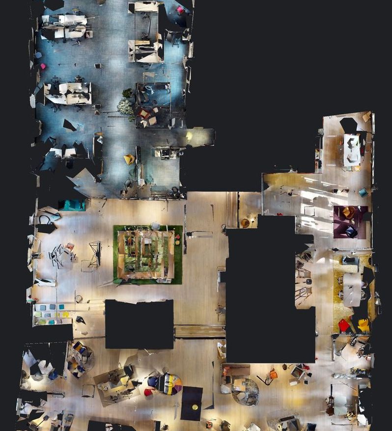 Kirsch & Lütjohann Worklab als virtuelles Modell in der Vogelperspektive