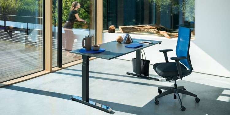 Homeoffice mit Sedus Temptation Schreibtisch und Black-Dot Bürostuhl