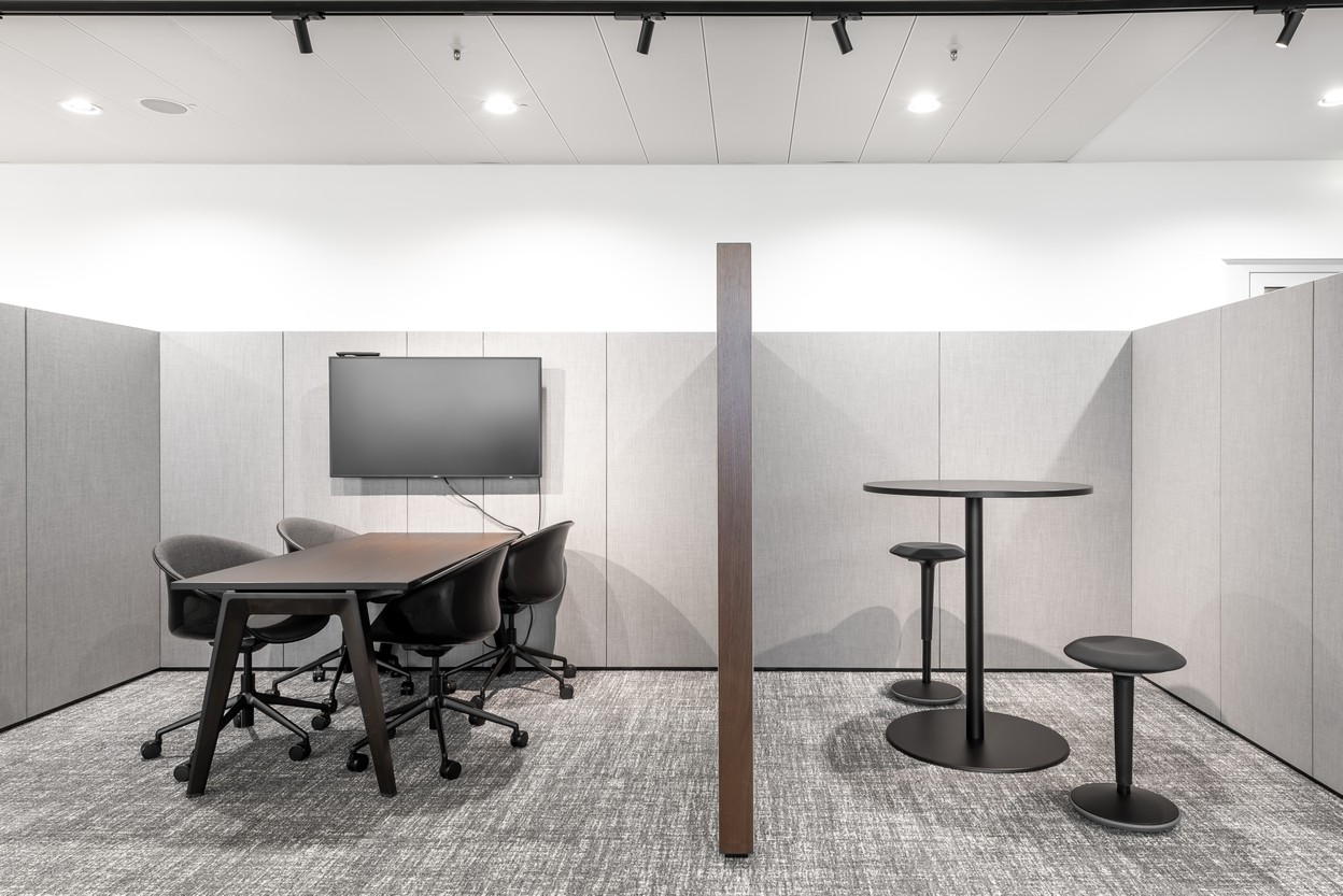Kurzbesprechungszonen mit Akustikwänden